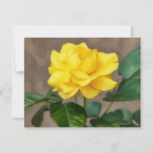 Ensemble de cartes de notes d'art de rose jaune (Devant)
