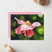 Ensemble de cartes de notes d'art floral à motif d (Devant/Arrière en situation)