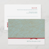 Ensemble de cartes de réponse RSVP Double Bonheur  (Devant / Derrière)