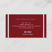 Ensemble de Cartes de Visite Premium Bourgogne Or (Devant)