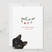 Ensemble de cartes de vœux de vacances 5x7 Chat Tu (Dos)