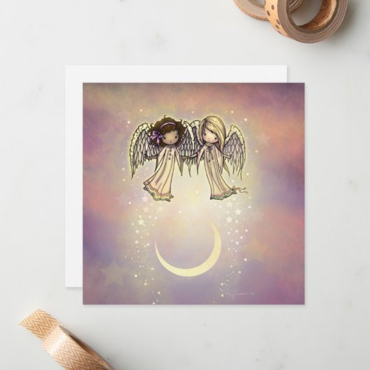 Ensemble de cartes Petits Anges Art Illustré (Devant/Arrière en situation)