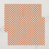 Ensemble de cartes postales Boho Orange Ikat Luxe (Devant / Derrière)