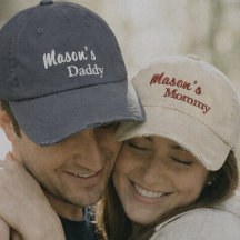 Ensemble de casquettes brodées Matching Mommy Dadd