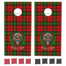Ensemble de cornhole à crête de tartan du clan éco