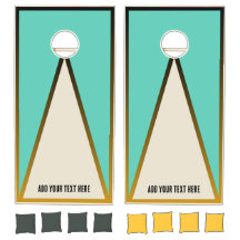Ensemble de cornhole élégant moderne avec nom pers