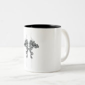 Ensemble de courbes jumelles sur une tasse de café (Devant droit)