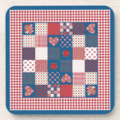 Ensemble de Dessous de verre à dos de liège : Rose (Devant)