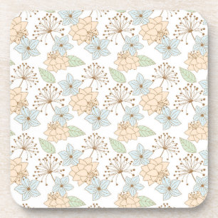 ensemble de dessous de verre à fleurs de printemps