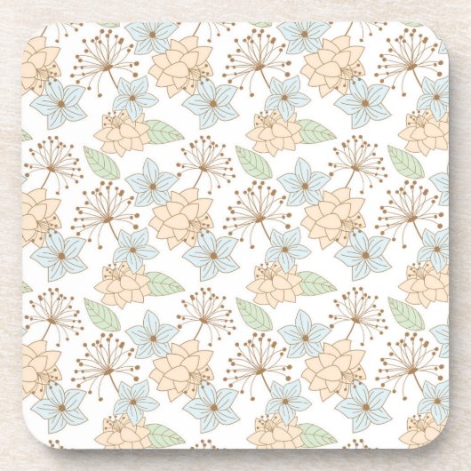 ensemble de dessous de verre à fleurs de printemps (Devant)