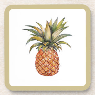 Ensemble de Dessous de verre acrylique - Ananas