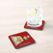 Ensemble de Dessous de verre amusant à visage idio (Côté Droit)