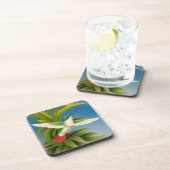 Ensemble de dessous de verre Art Déco Colibri (Côté Droit)