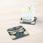 Ensemble de dessous de verre Art Déco Libellule (Côté Droit)