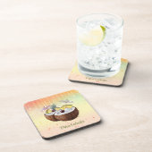 Ensemble de dessous de verre avec Coconut Pina Col (Côté Droit)