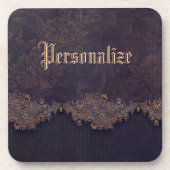 Ensemble de Dessous de verre Brocade bleu (Devant)