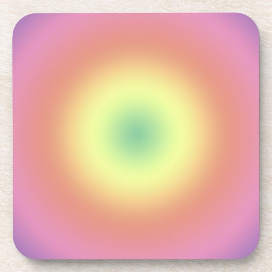 Ensemble de dessous de verre - Cercles arc-en-ciel (Devant)