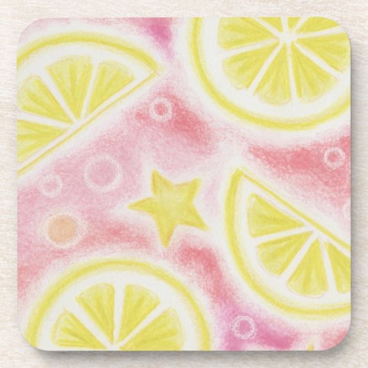 Ensemble de dessous de verre "citrons" de limonade (Devant)