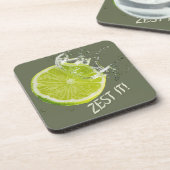 Ensemble de dessous de verre Citrus frais - Dessin (Côté gauche)