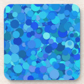 ensemble de dessous de verre confetti point bleu (Devant)