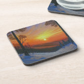 Ensemble de dessous de verre - "Coucher de soleil (Côté gauche)