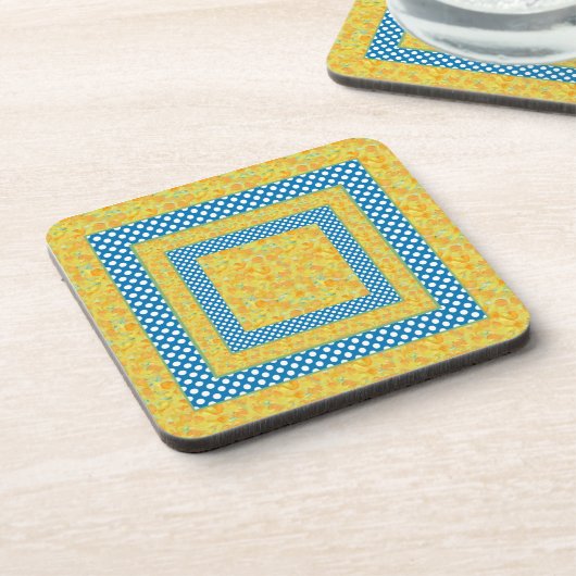 Ensemble de Dessous de verre : Daffodiles de pays, (Côté gauche)