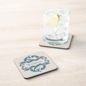 Ensemble de Dessous de verre Damas Blue Chic (Côté Droit)