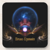 Ensemble de Dessous de verre d'art fractal dynamiq (Devant)