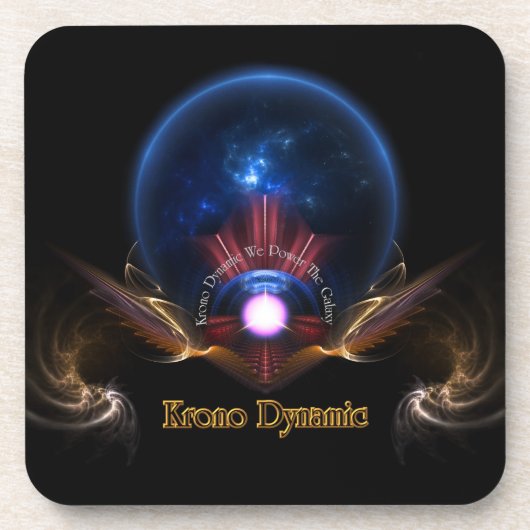 Ensemble de Dessous de verre d'art fractal dynamiq (Devant)