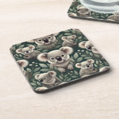Ensemble de dessous de verre de boisson Koala (Côté gauche)
