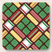 Ensemble de Dessous de verre de bonbons de Noël à (Devant)