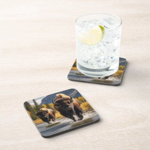 Ensemble de Dessous de verre de Buffalo de Yellows