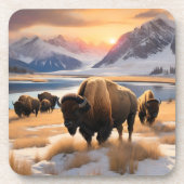 Ensemble de Dessous de verre de Buffalo de Yellows (Devant)