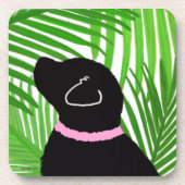 Ensemble de Dessous de verre de chiens noirs de l' (Devant)