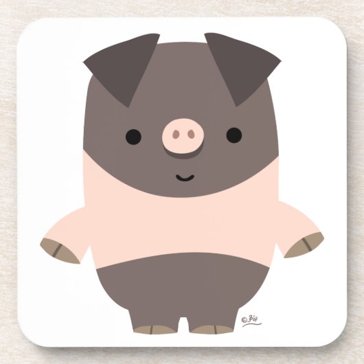 Ensemble de Dessous de verre de cochon cartonné tr (Devant)