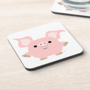 Ensemble de Dessous de verre de cochon de dessin t