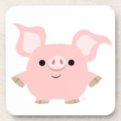 Ensemble de Dessous de verre de cochon de dessin t (Devant)