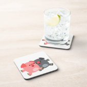 Ensemble de Dessous de verre de cochons de dessin (Côté Droit)