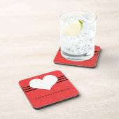 Ensemble de Dessous de verre de coeur Red Modern (Côté Droit)