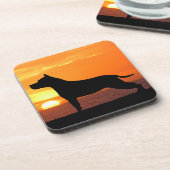 Ensemble de dessous de verre de coucher du soleil (Côté gauche)