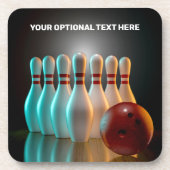 Ensemble de dessous de verre de frappes de Bowling (Devant)