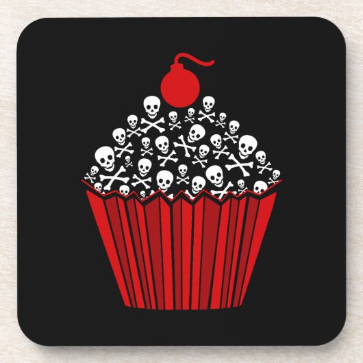 Ensemble de Dessous de verre de liège Cupcake (Devant)