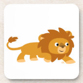Ensemble de Dessous de verre de Lion Cartoon Smart (Devant)
