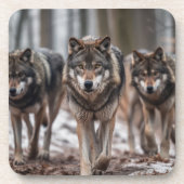Ensemble de Dessous de verre de loups de Yellowsto (Devant)