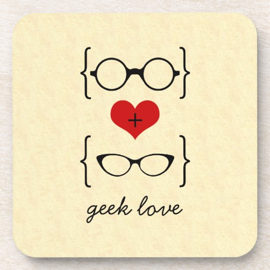 Ensemble de Dessous de verre de lunettes Geeky (Devant)