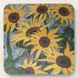 Ensemble de dessous de verre de tournesol