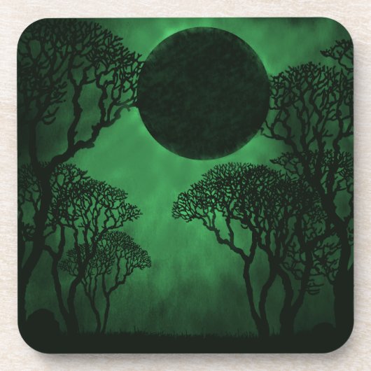 Ensemble de Dessous de verre Eclipse Forêt Sombre, (Devant)