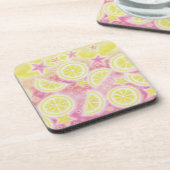 Ensemble de dessous de verre en limonade rose (Côté gauche)