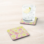 Ensemble de dessous de verre en limonade rose (Côté Droit)