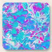 Ensemble de Dessous de verre en marbre liquide (Devant)